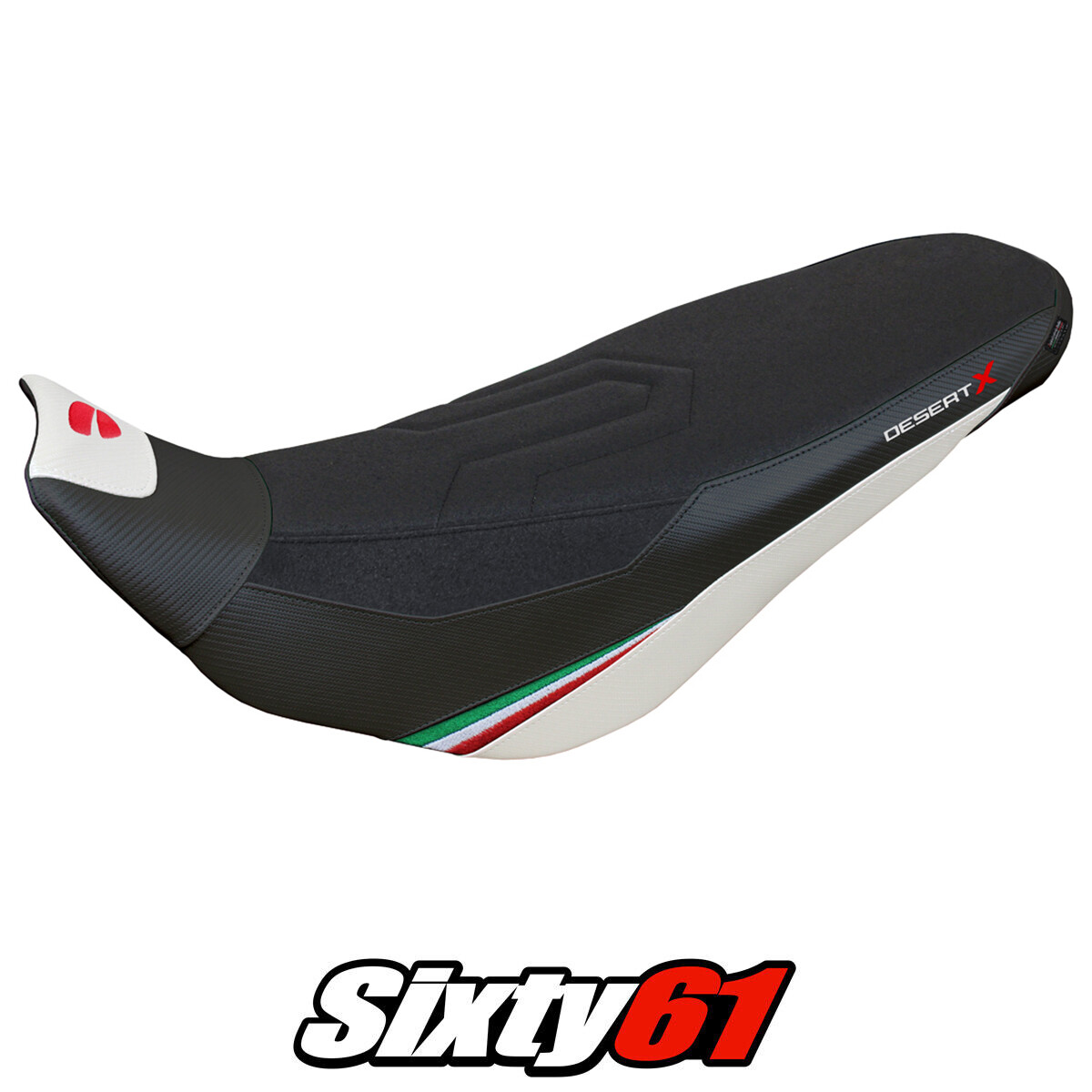 Ducati Desert X Rally Seat Cover Tappezzeria Keren Comfort 2022-2025 White Black