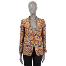 66807 auth CELINE by PHEOBE PHILO multicolour 2012 FLORAL Blazer Jacket 36 XS
