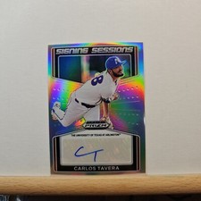 2022 Prizm Draft Picks Carlos Tavera Signing Sessions SILVER Prizm AUTO # SS-CT