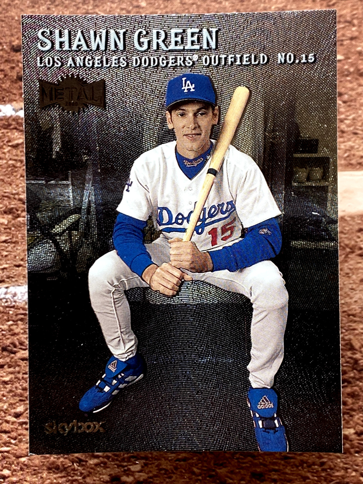 Shawn Green 2000 Skybox Metal #180 Los Angeles Dodgers