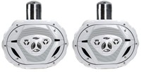 2) Boss Mrwt69w 6x9 1100w 4-way Marine Wake Tower Boat Waterproof Speaker White on sale 2) Boss Mrwt69w 6x9 1100w 4-way Marine Wake Tower Boat Waterproof Speaker White on sale