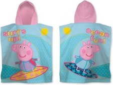 Official Peppa Pig Hooded Towel Poncho Super Soft Feel Amazing Diving Design