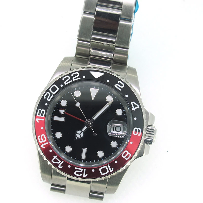 40mm Parnis GMT Automatic Movement Men's Watch Sapphire Crystal Rotating Bezel - Image 2 of 4