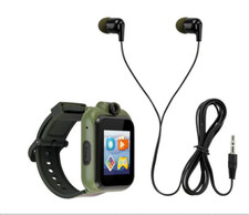 Playzoom Kids Smartwatch  Earbuds Set: Dark Green Camo Prints