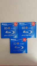 Lot of 3 Memorex Blu-Ray 25GB 4X Single Layer Write Once Single Unit