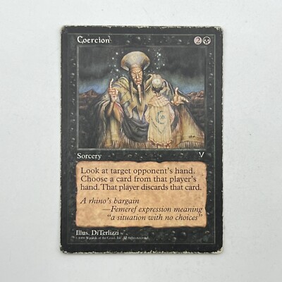 Magic The Gathering MTG Coercion - Visions - VG Authentic & Official