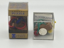 2x Mini Pocket Wooden Puzzles by Lagoon Games & Pentangle - VGC