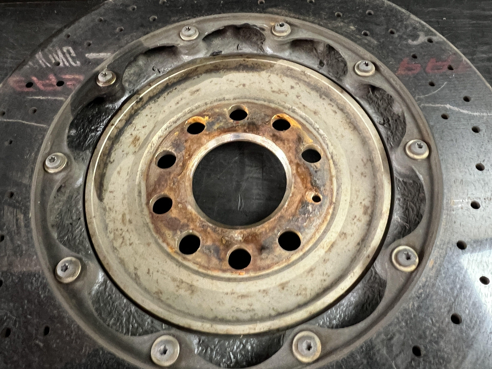 2007 BENTLEY CONTINENTAL GT DRIVER LEFT REAR CERAMIC BRAKE ROTOR ID# 4E0615601N