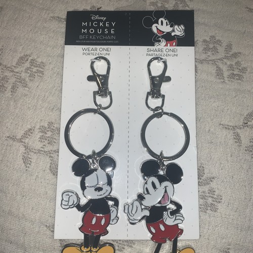 Disney's Mickey Mouse 2-PC BFF Key Chain Best Friends Forever Brand New - Picture 8 of 11