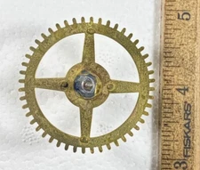 Ingraham 8 Day Clock Movement Strike Side 3rd Wheel (See Pics To ID Mvmt)(KD465)