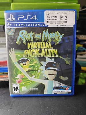 Rick and Morty Virtual Rick-Ality (Sony Playstation 4, 2018) PS4 PSVR TESTED VGC