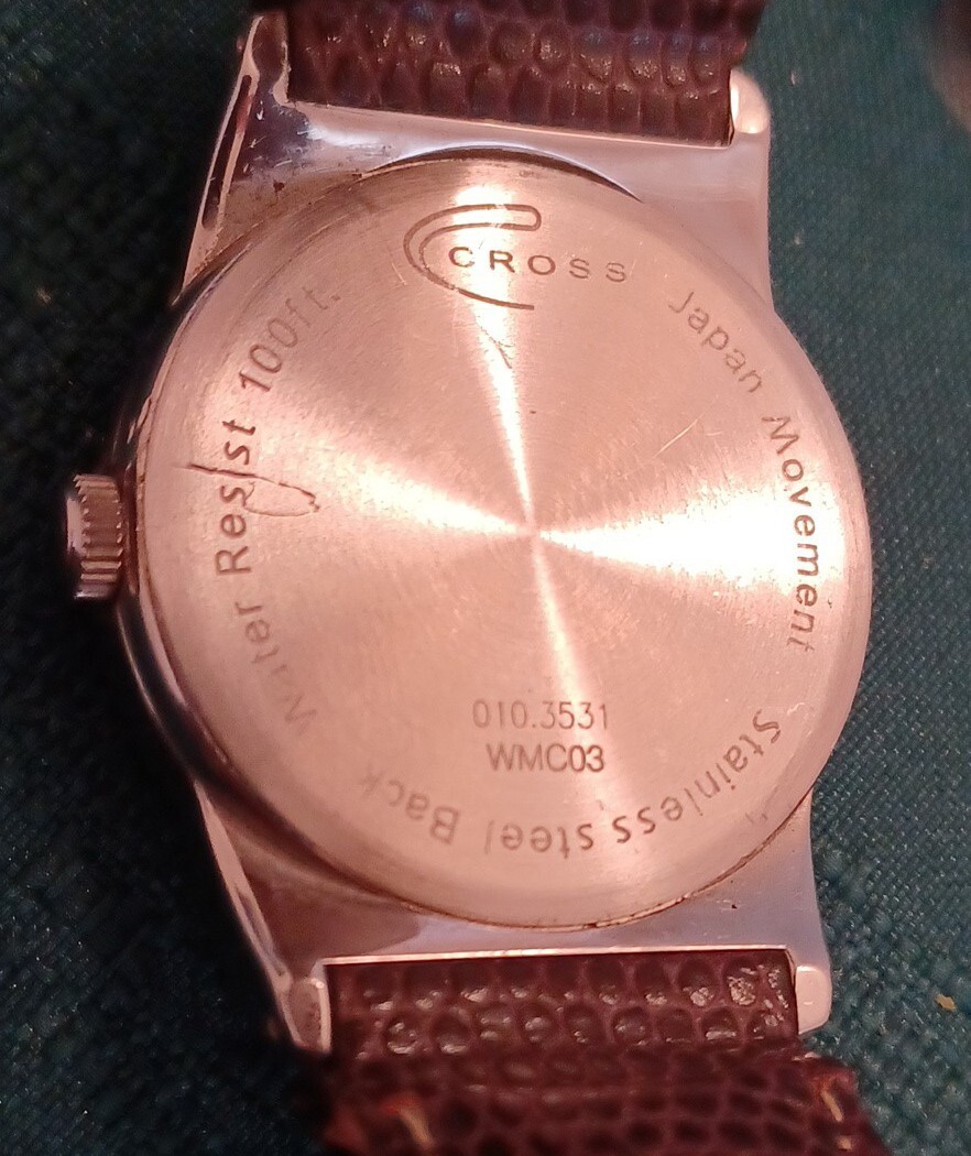 Cross Silver Tone Watch Wristwatch WMC03 pre-owned | eBay display picture 1
