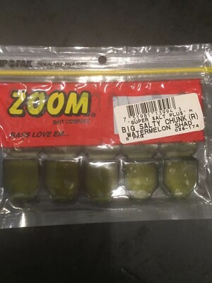 Zoom Big Salty Chunk 3 1/4  5pkg Watermelon Shad