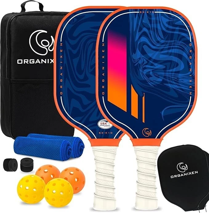 Pickleball Paddles Set of 2, USAPA Approved Fiberglass Pickleball Set, picklebal Pickleball Paddles Set of 2, USAPA Approved Fiberglass Pickleball Set, picklebal