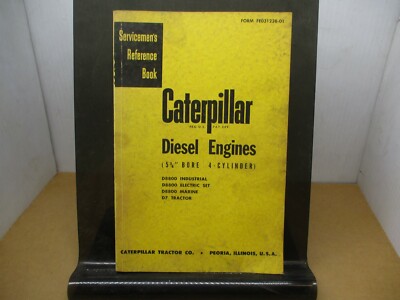 Caterpillar Dieselmotoren Servicemens Referenzbuch Handbuch Gedruckt Juni 1957