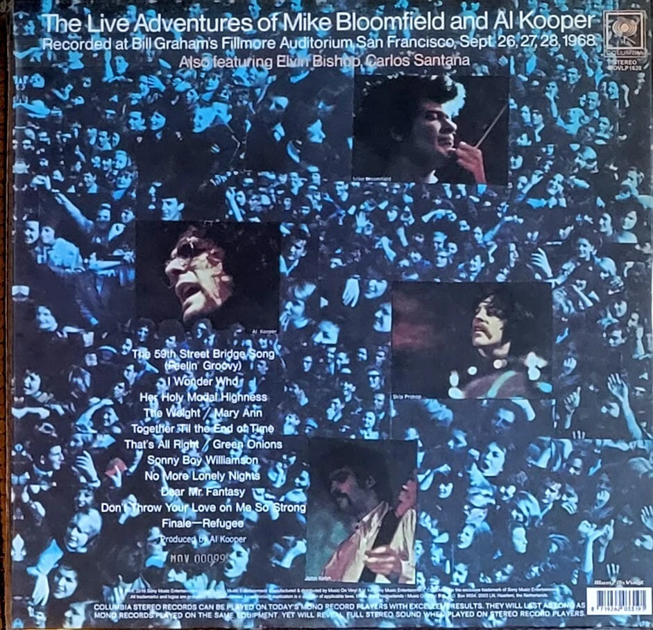 MIKE BLOOMFIELD/AL KOOPER LIVE ADVENTURES OF - 180-GRAM VINYL 2-LP SET " NEW " - Image 2 of 2