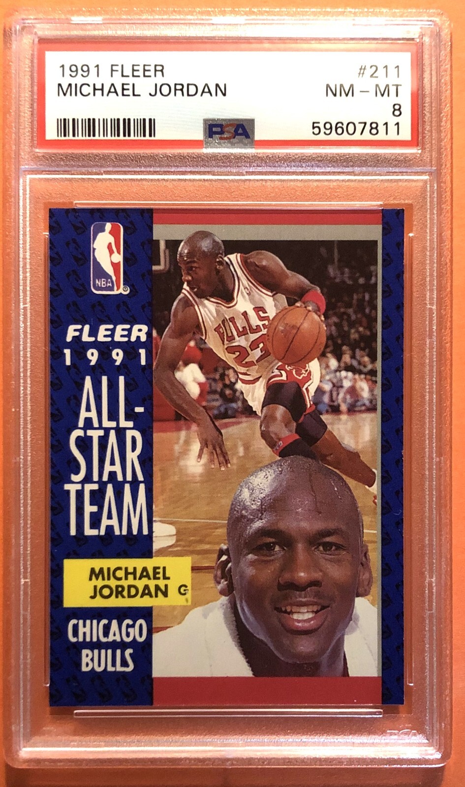 1991 FLEER MICHAEL JORDAN #211 PSA 8 NM-MT 59607811