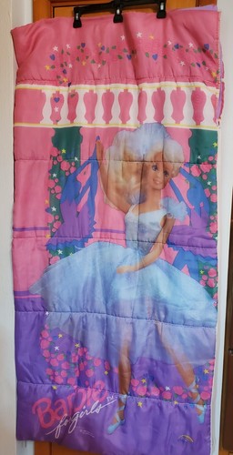 Vintage 1993 Mattel Kids Barbie Sleeping Bag