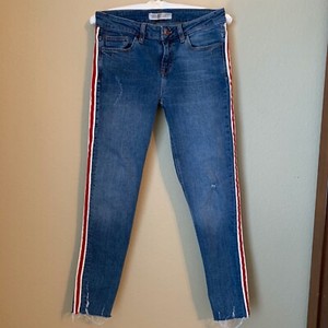 zara side stripe jeans