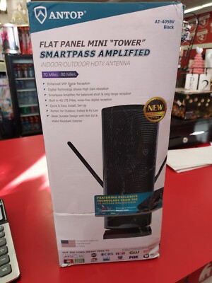 Antop AT-405BV Flat Panel Mini Tower Smartpass Amplified Indoor/Outdoor HDTV