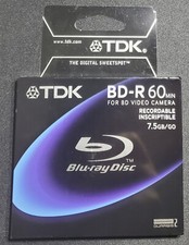 TDK BD-R Recordable Blu-ray Disc For BD Video Camera 60 Minutes NEW SEALED