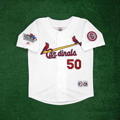 Adam Wainwright 2013 St. Louis Cardinals World Series White Home Men's Jersey - Picture 2 of 8