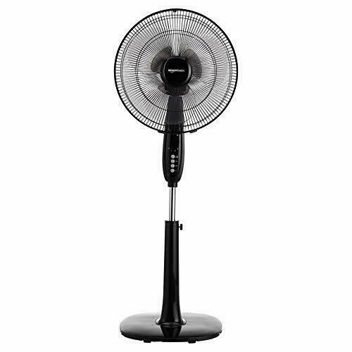 AmazonBasics FS4010BR 16in. Oscillating Dual Blade Standing Pedestal