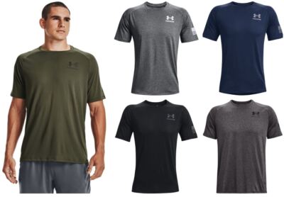 Under Armour 1369468 Mens UA Freedom Tech Short Sleeve Athletic
