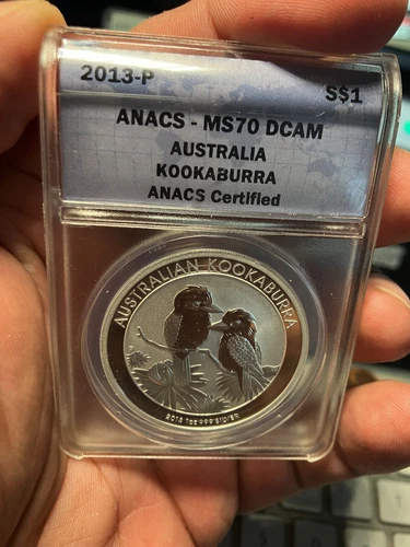 2013 P AUSTRALIA S$1 KOOKABURRA  Silver Coin ANACS MS70 DCAM
