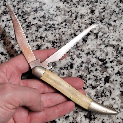 VINTAGE 1974 CASE XX WHITE FISHING KNIFE #32095 SS SIX DOT | eBay