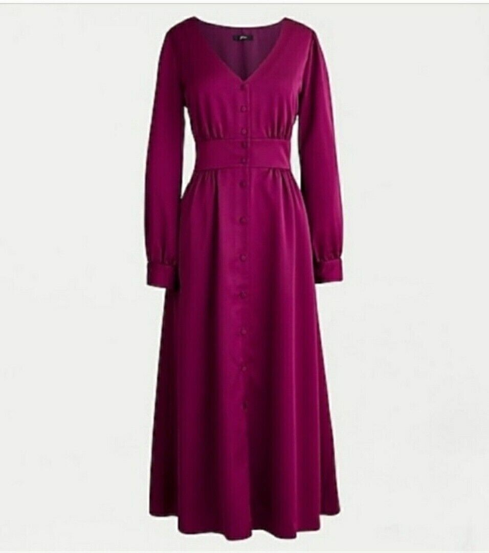 j crew button front a line midi dress 2P Petite Size:s (4/6) Online exclusive. Plaid Dress Dominique Women's Tayler Backless