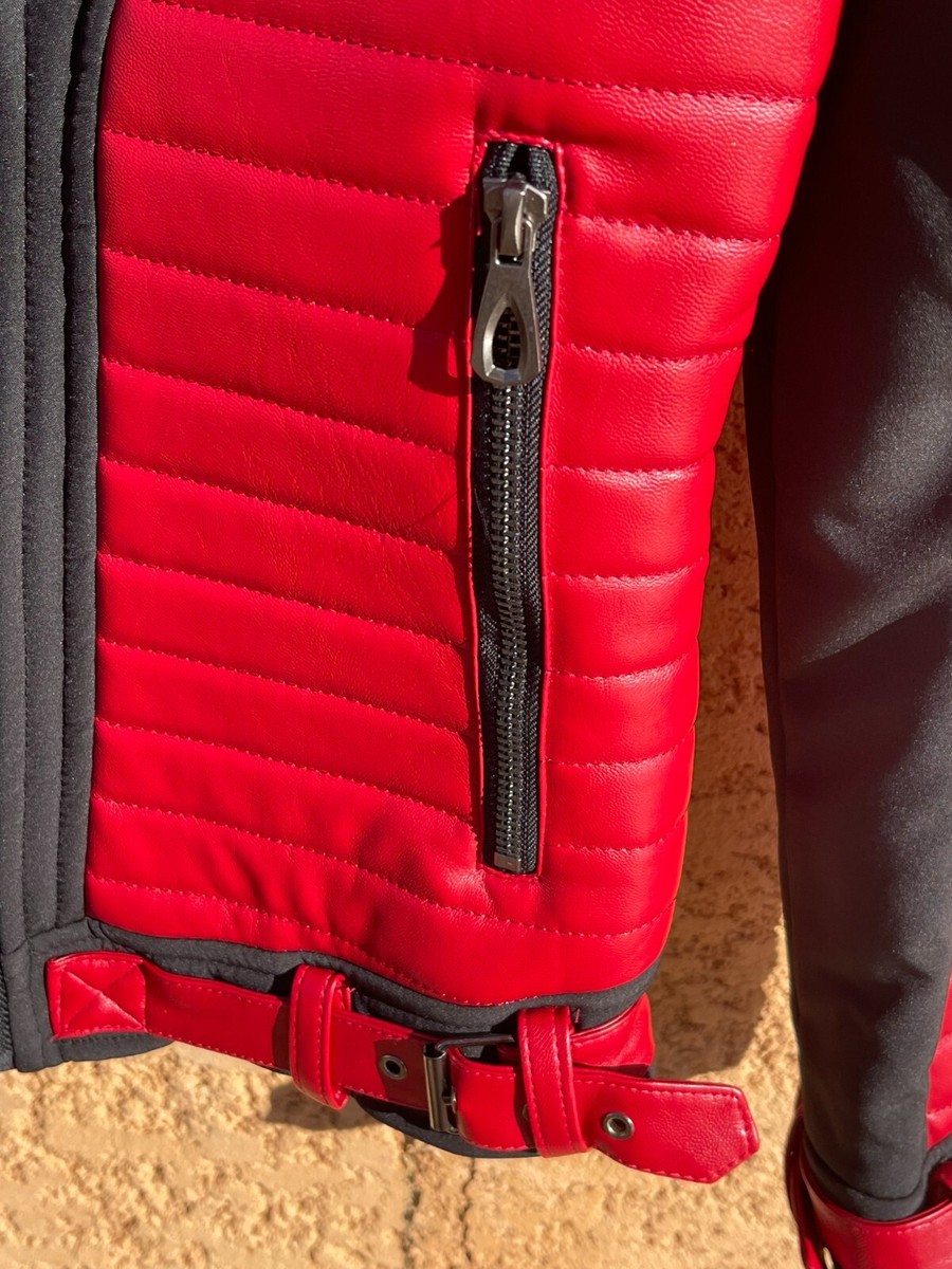 Blouson Homme Mackten Fourrure Noir Et Blanc - Doudoune Bi-matière, Neuf Avec étiquettes