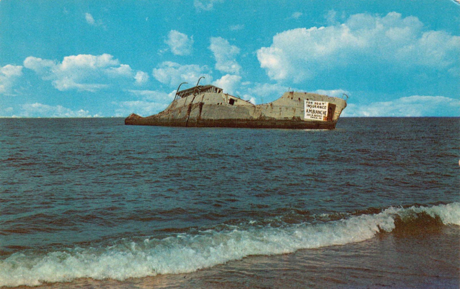 Concrete Ship Atlantus Cape May Point Cape May County NJ Vintage Postcard CP375 eBay