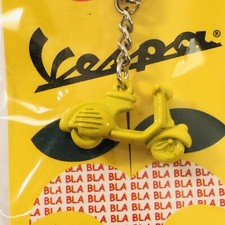 Yellow VESPA Scooter Phone Charm with Strap Piaggio Forme Italy NEW