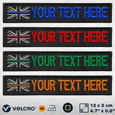 Thin Line Custom Embroidered NAME Patch NUMBER  Tag Badges UK Morale Jacket Vest