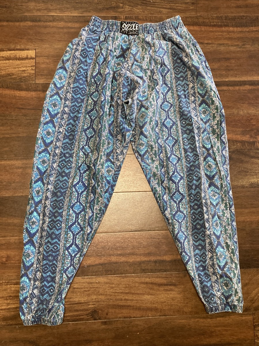80s vtg hammer pants (L) michael scott sizzle art abstract