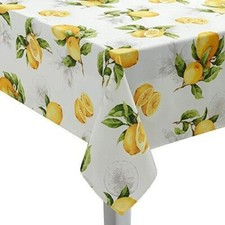 NEW Lemons Spill proof Tablecloth 52 X 70 oblong indoor outdoor Summer