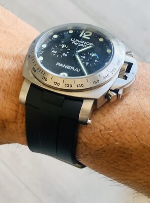 Perfect Fit BLACK Panerai 44mm Luminor Case 24mm Vulcanized Watch Strap Band