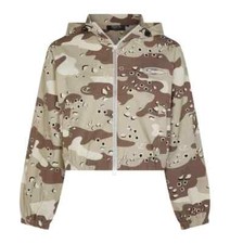 *sale* Trapstar Women's Cropped Windbreaker - Desert Camo, Size Medium