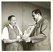 Sam Taub sports boxing journalist radio broadcaster w S. Moscowitz vintage photo