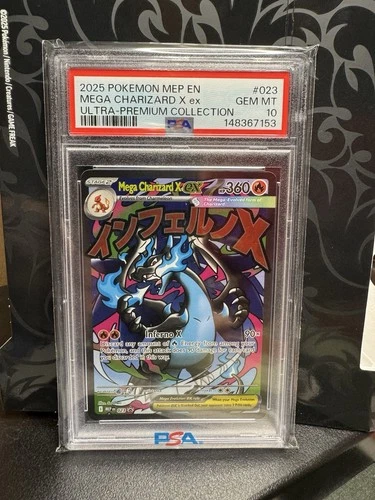 New Listing2025 Pokémon MEP Mega Charizard X Black Star Promo Ultra Premium PSA 10
