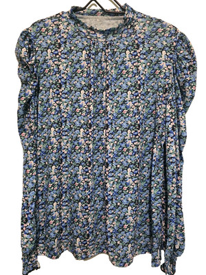 Floral Amazon, Women's Long-Sleeve, Elastic Cuffed Blouse Size 2XL