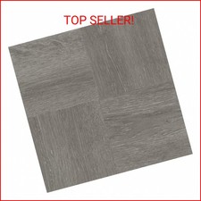 Nexus Self Adhesive 12-Inch Vinyl Floor Tiles, 20 Tiles - 12" x 12", Charcoal Gr