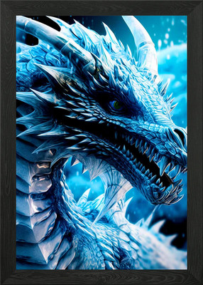 Fantasy Drache gerahmtes Wandbild Poster Leinwanddruck Bild
