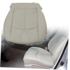Driver Side Bottom Perforated Leather Seat Cover Tan C Compatible with