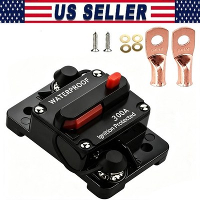 300A AMP Circuit Breaker Fuse Reset 12V-48V DC Car Boat Auto Waterproof