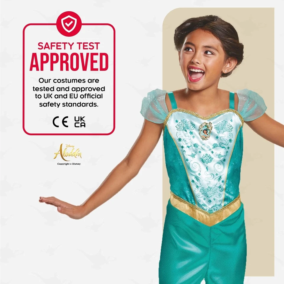 Smiffys Disney Aladdin Jasmine Classic Costume (Size 7-8) - Photo 4/4