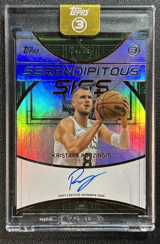 KRISTAPS PORZINGIS 2025-26 TOPPS THREE 3 SERENDIPITOUS SIGS BRONZE AUTO 24/25