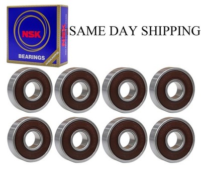 (8 PACK) NSK 608-2RS 8X22X7mmPrecision Rotating Quiet High Speed Bearings 608RS