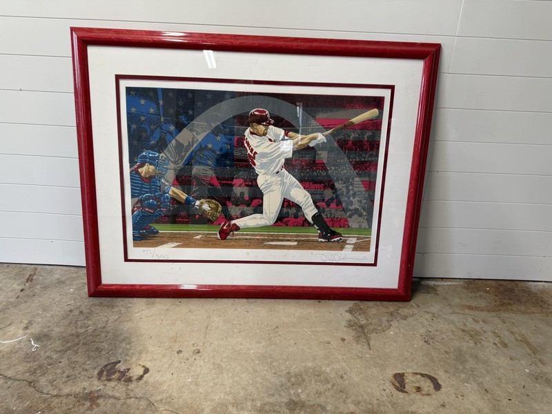 Rick Rush National Hero Baseball Signed Limited Edition Lithograph Print